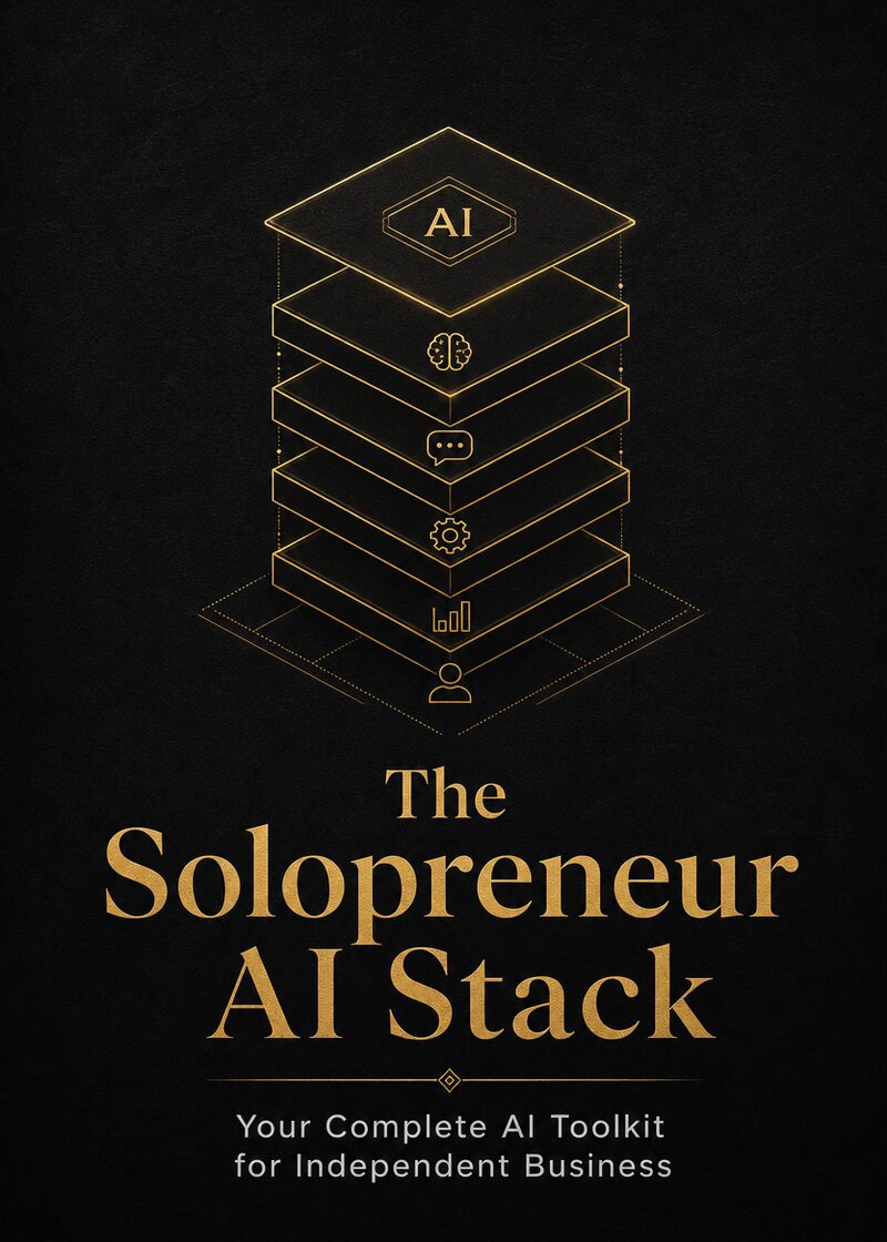 The Solopreneur AI Stack eBook cover
