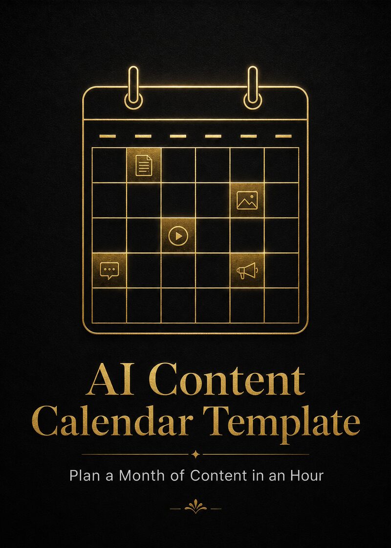 AI Content Calendar Template cover